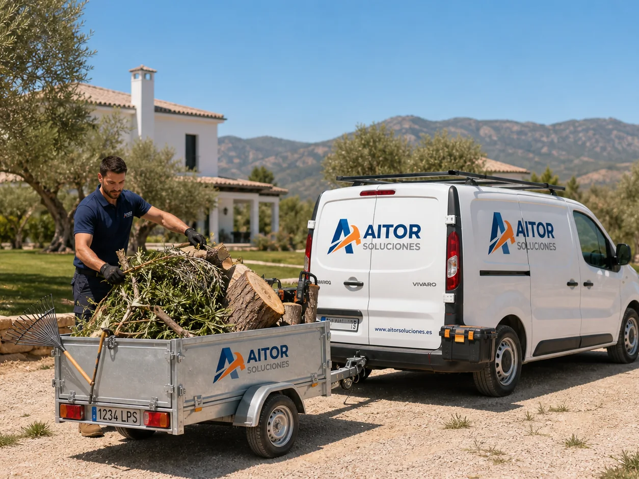 Retirada de restos y limpieza de finca para dejarla presentable